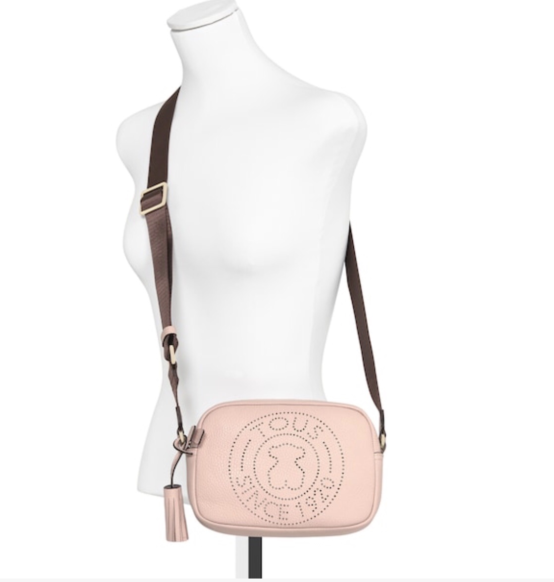 Tous Small pale pink leather Leissa crossbody bag | Terra Kassandra
